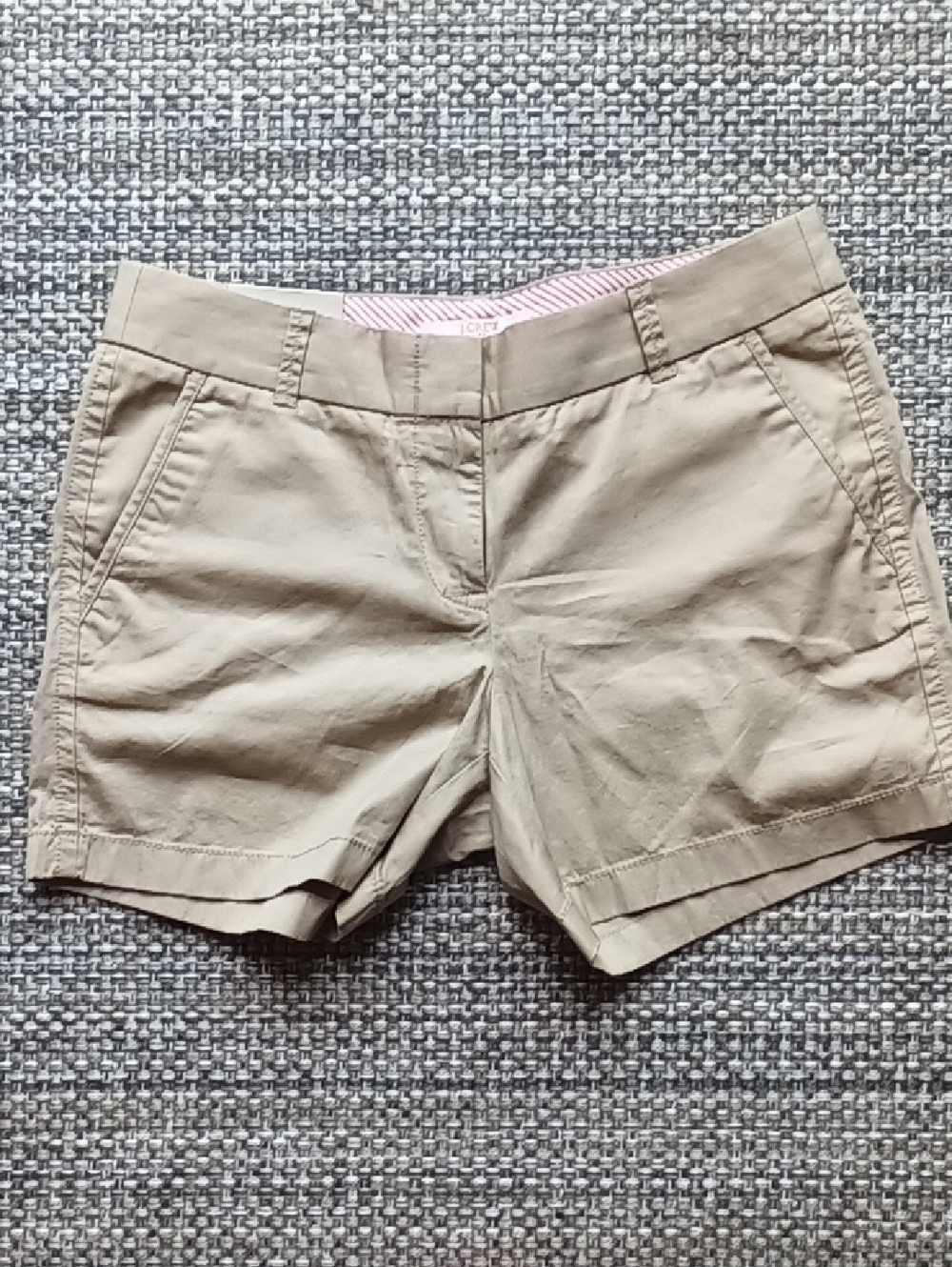 Classic Women's Tan Tailored Shorts Cotton - Picture 1 of 7